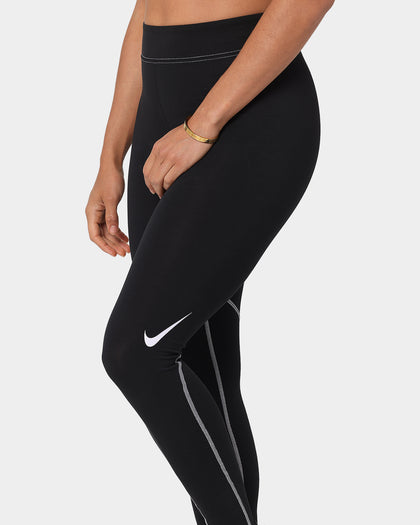 Nike Women's Swoosh GX High Rise Leggings Black/White