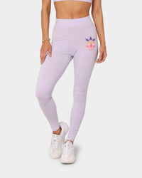 Adidas Women's Logo Play Leggings Purple Print