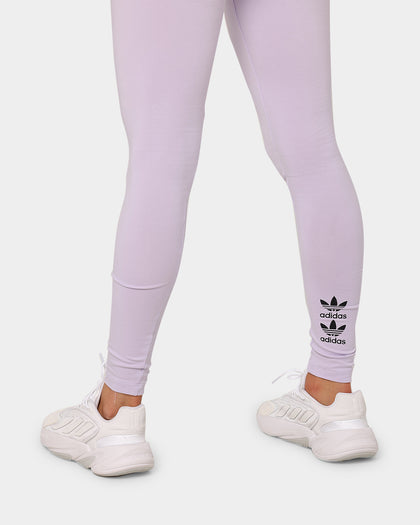 Adidas Women's Logo Play Leggings Purple Print
