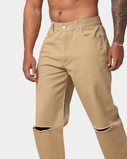 EN ES Ryder Straight Leg Jeans Tan