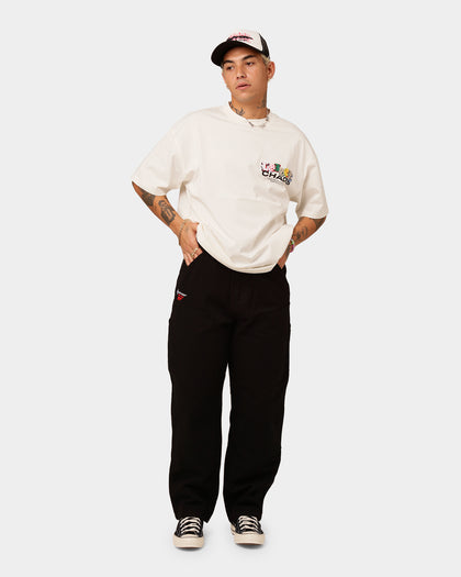 Loiter Double Knee Work Pants Washed Black