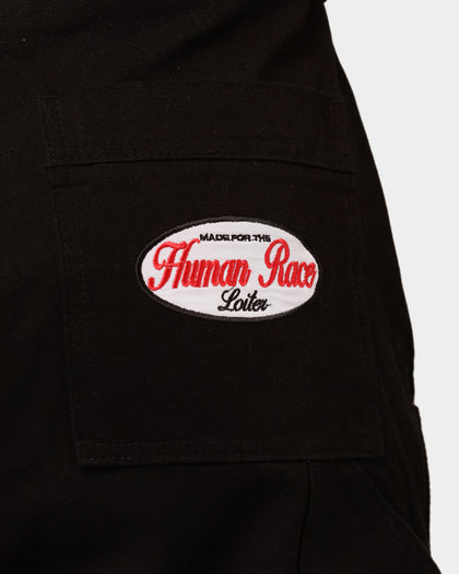 Loiter Double Knee Work Pants Washed Black