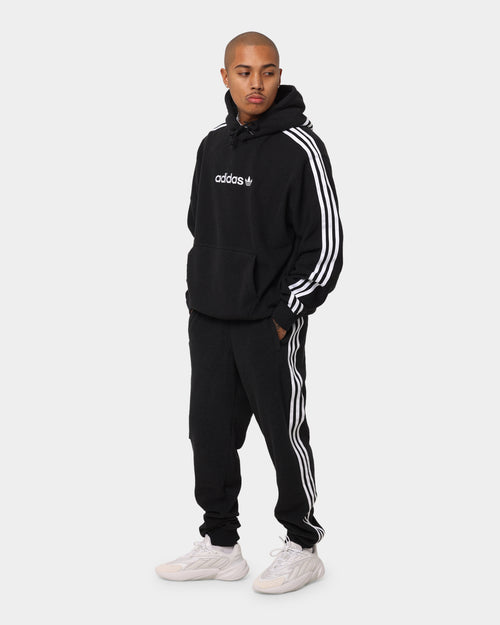 Adidas Comfort 3 Stripe Track Pants Black/White