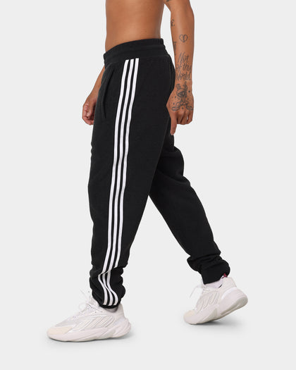 Adidas Comfort 3 Stripe Track Pants Black/White
