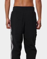 Adidas Comfort 3 Stripe Track Pants Black/White