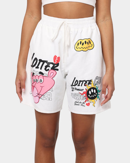 Loiter Freedom Multi Logo Shorts Off White