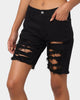 XXIII Women's Sugar Distressed Denim Short Black