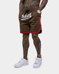 Saint Morta Envogue All-Star Woven Shorts Khaki/Red