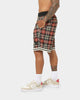 EN ES Team Basketball Shorts Red Plaid