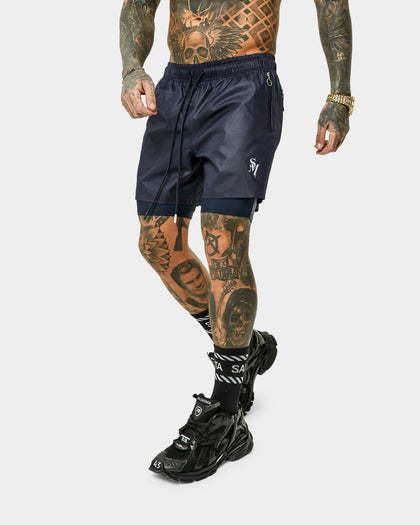Saint Morta Icarus Athletic Shorts Navy
