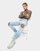Saint Morta Lover Distressed Jeans Superwash Blue