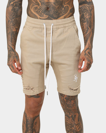 Saint Morta Annex Denim Shorts Stone