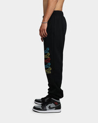 HUF Drop Out Stack Fleece Track Pants Black