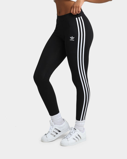 Adidas Women's 3 Stripe Tights Black