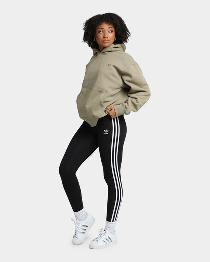 Adidas Women's 3 Stripe Tights Black