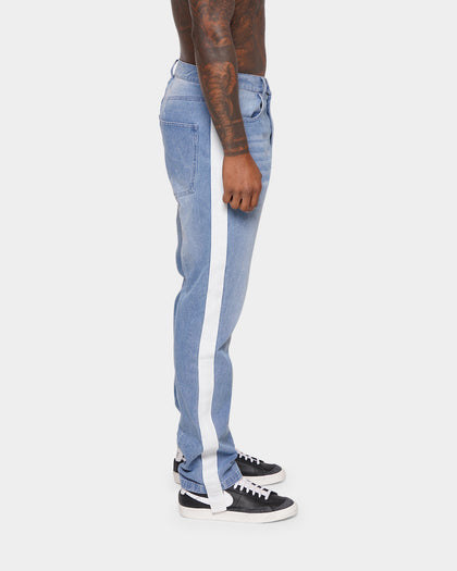 XXIII Padua White Stripe Jeans Blue