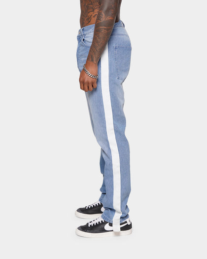 XXIII Padua White Stripe Jeans Blue