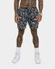 Saint Morta Paisley Skulls Beach Shorts Black/White