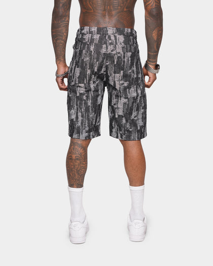 XXIII Ardell Textured Denim Shorts Black