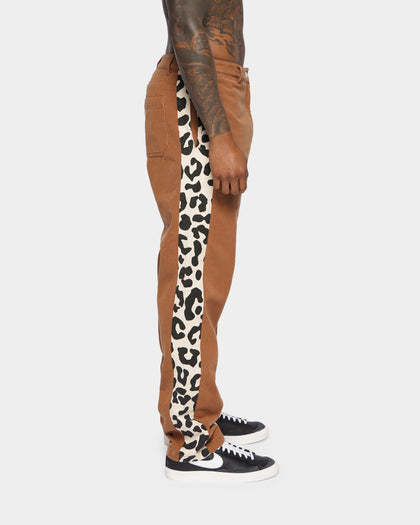 XXIII Jelani Side Panel Pants Brown/Leopard