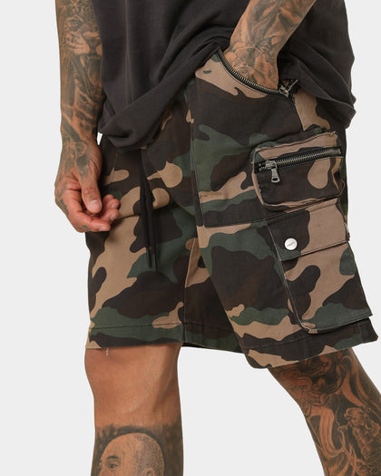 Saint Morta Desolation Cargo Shorts Woodland Camo