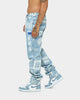 BEENTRILL Logo All Over Denim Jeans Blue