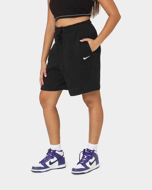 Nike Women's Nike Sportswear Essentials Fleece High-Rise Shorts Black/White
