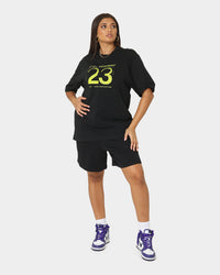 Nike Women's Nike Sportswear Essentials Fleece High-Rise Shorts Black/White