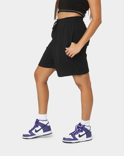 Nike Women's Nike Sportswear Essentials Fleece High-Rise Shorts Black/White