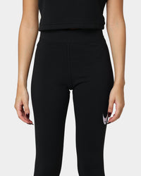 Nike Women's Sportswear Swoosh High-Rise Leggings Black/Black/White