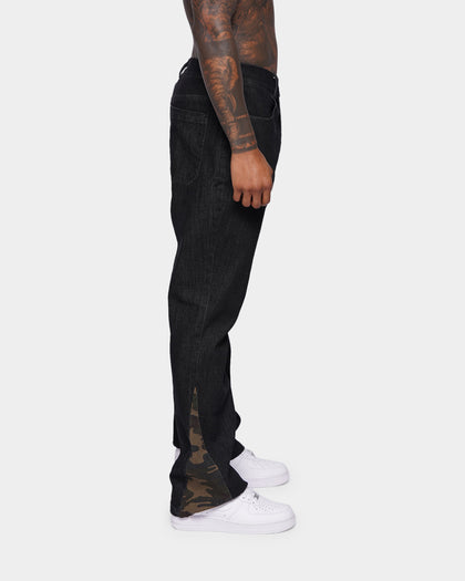 XXIII Valur Camo Flare Jeans Black/Camo