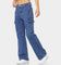 XXIII Women's Poppy Wide Leg Cargo Pants Blue