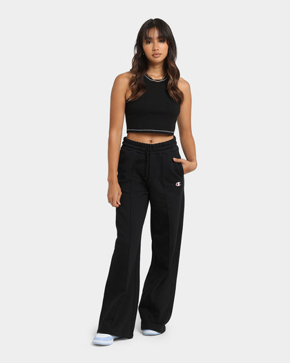 Champion Women's Reverse Weave Small C Wide Joggers Black