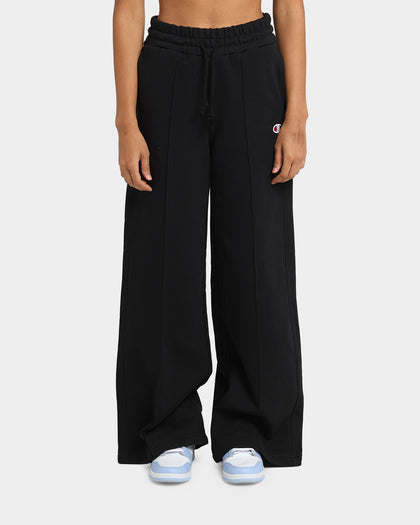 Champion Women's Reverse Weave Small C Wide Joggers Black