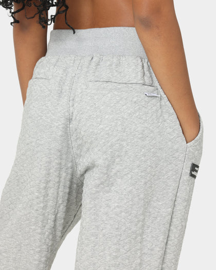 PYRA Women's Quilt Track Pants Grey Marle