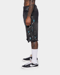 XXIII Wylie Paint Shorts Washed Black