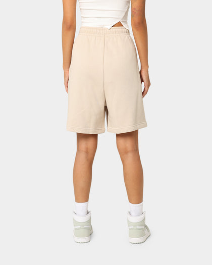 Nike Women's Essential Collection Fleece High Rise Shorts Sanddrift