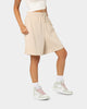 Nike Women's Essential Collection Fleece High Rise Shorts Sanddrift