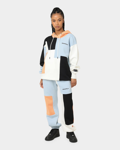 BEENTRILL Patchwork Sweat Pants Blue/Orange