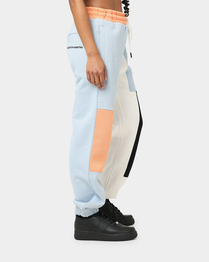 BEENTRILL Patchwork Sweat Pants Blue/Orange