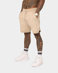 Saint Morta Annex Inset Basketball Shorts Stone