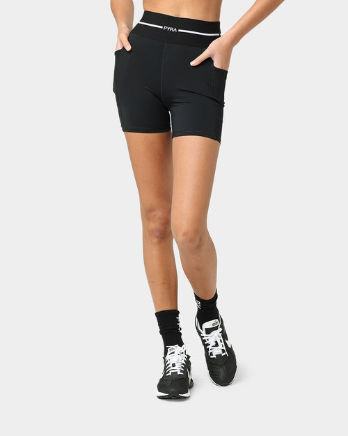 PYRA Women's Summit Bike Shorts Black/White