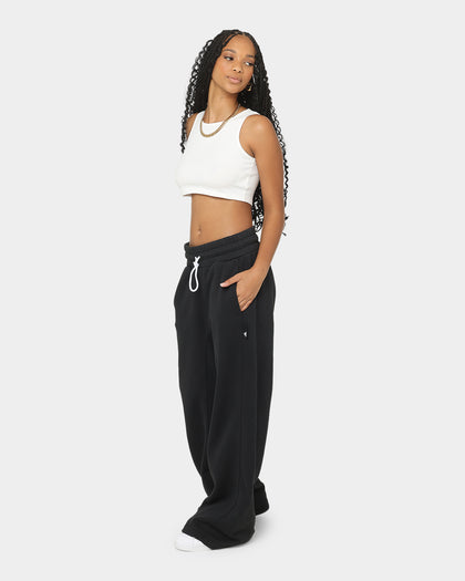 Adidas Women's Studio Lounge Fleece Track Pants Black