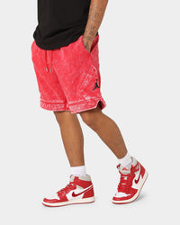 Jordan Essential Statement Washed Fleece Shorts Fire Red/Black