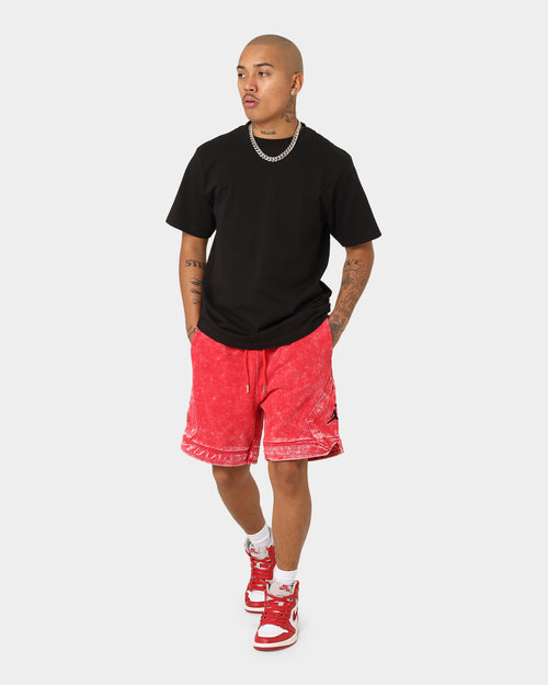 Jordan Essential Statement Washed Fleece Shorts Fire Red/Black