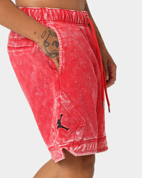 Jordan Essential Statement Washed Fleece Shorts Fire Red/Black