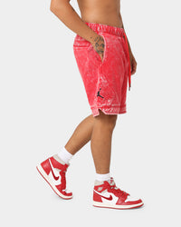 Jordan Essential Statement Washed Fleece Shorts Fire Red/Black