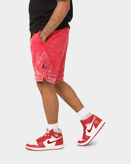 Jordan Essential Statement Washed Fleece Shorts Fire Red/Black