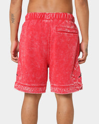 Jordan Essential Statement Washed Fleece Shorts Fire Red/Black