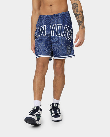 Majestic Athletic New York Yankees Bandana Paisley Wordmark Shorts True Navy